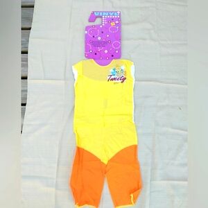 Vintage Vinyl 90s Child Halloween Costume Looney Tunes Tweety BRAND NEW- No Mask